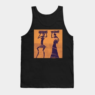 Buy the Artwork 'African village women daily life, colorful' Tank Top